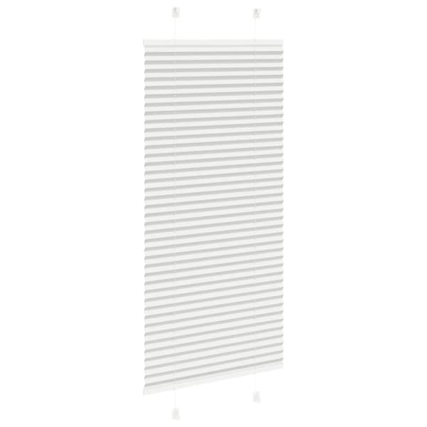 Plisserad persienn ljusgrå 65x150cm tyg bredd 64,4cm polyester