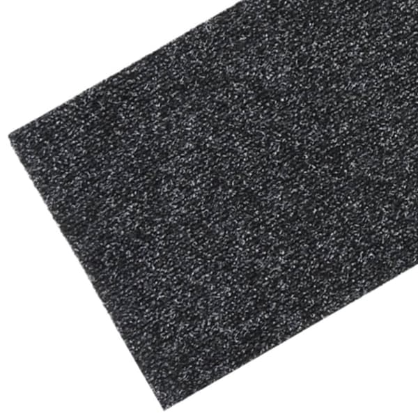 Trappmattor självhäftande 15 st 76x20 cm mörkgrå rektangulära
