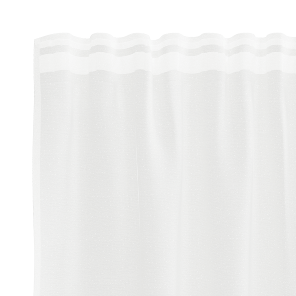 Spetsgardin med gardiner Blommor Vit 240 x 1200 cm Polyester
