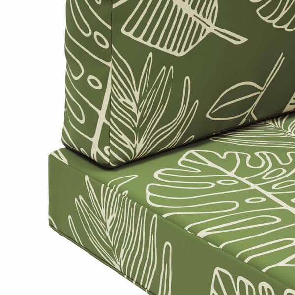 Utomhus Soffa Kudde 3 pcs Bladdesign Polyester