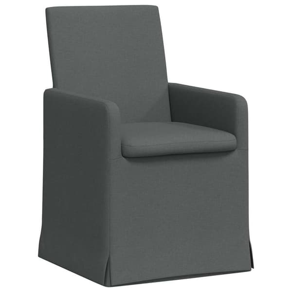 Matstolar 2 pcs Mörkgrå 57 x 67 x 95 cm tyg