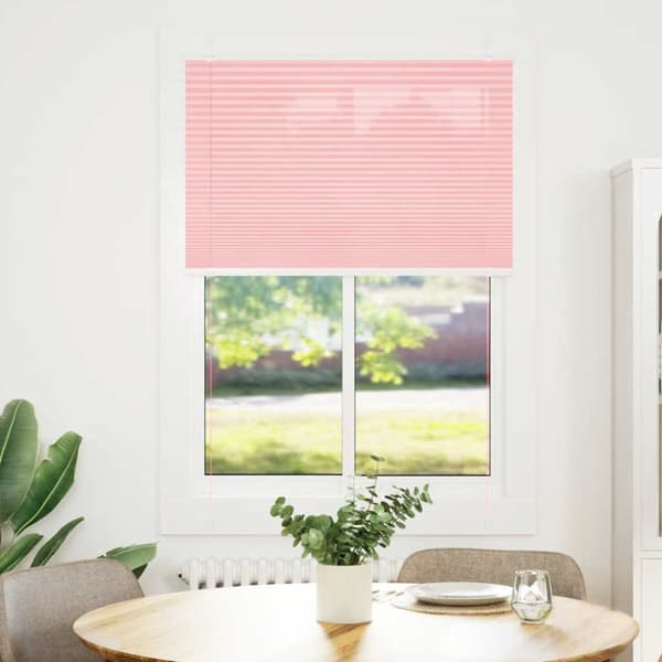 Plisserad persienn rosa 85x100 cm tyg bredd 84,4 cm polyester