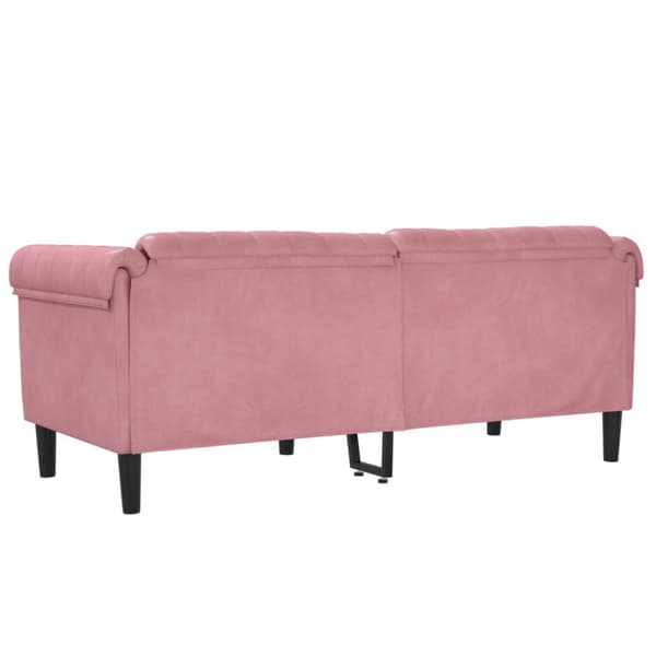 Soffa 2-sits rosa sammet