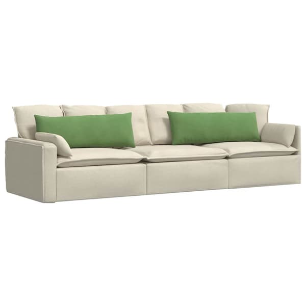 Sofakuddar 2 pcs Ljusgrön 120 x 40 cm Kordread tyg