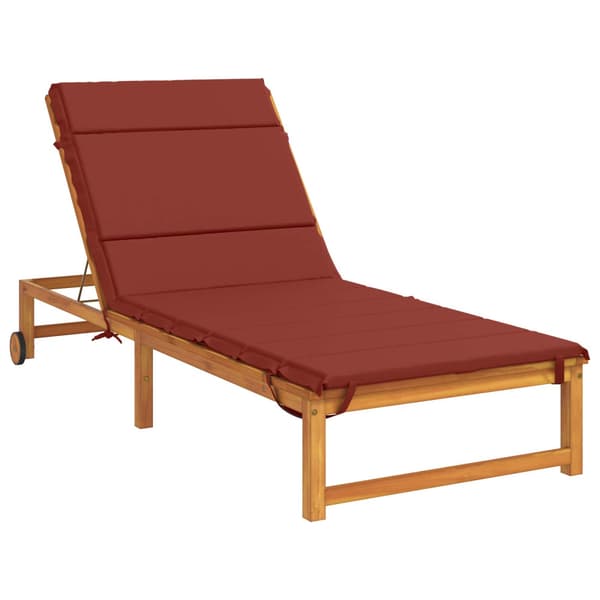 Solstol Kudde GEMERT 100% Polyester Röd 200 x 80 x 3 cm