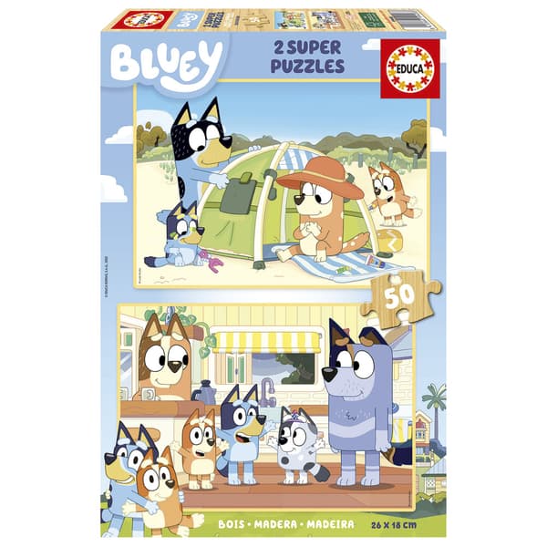 Educa Bluey 2 X 50, trä