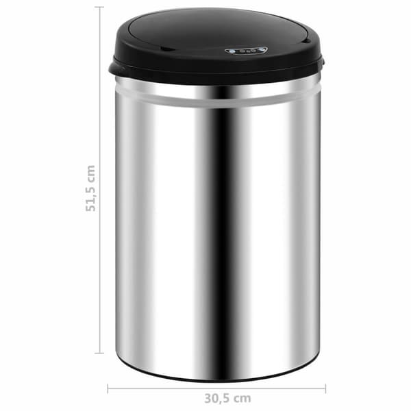 Soptunna med automatisk sensor 30 L rostfritt stål