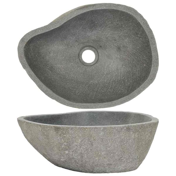 Handfat flodsten oval (37-46)x(29-36) cm