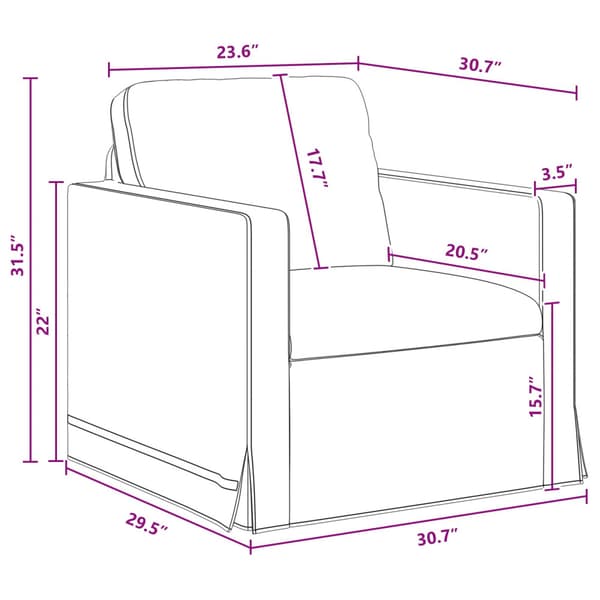 Soffa Mörkgrå 78 x 78 x 80 cm Sammet