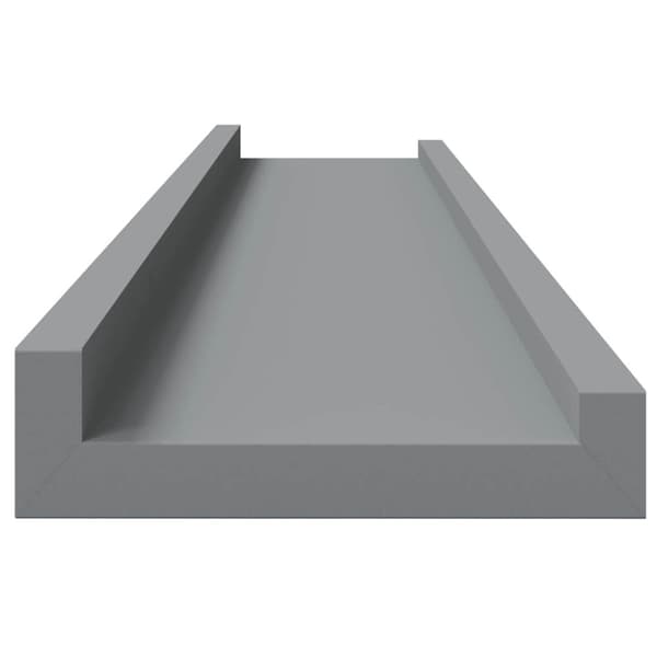 Tavellist 2 st grå 80x9x3 cm MDF