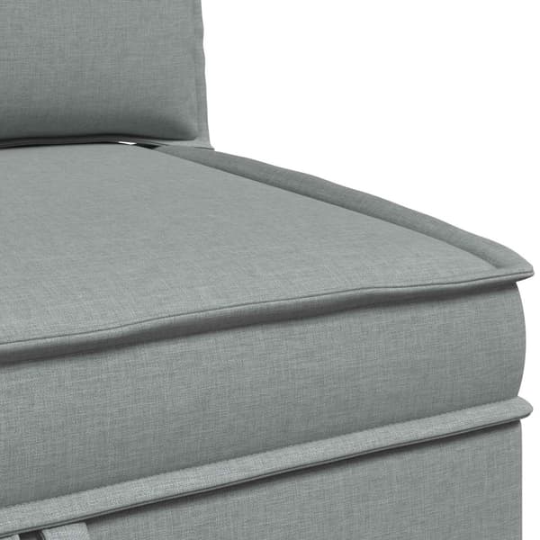 Modulsoffor med förvaring 4 pcs Ljusgrå Tyg
