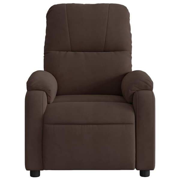 Massagefåtölj brun mikrofibertyg