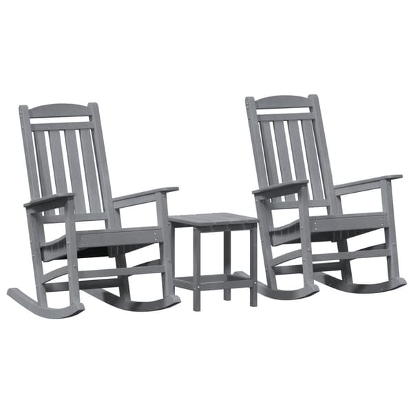 Gungstol 3 pcs Ljusgrå polyeten