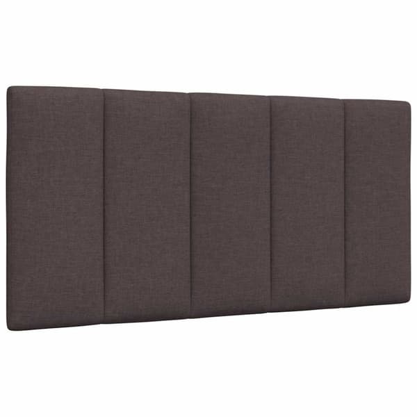 Bed Frame without Mattress "Hanko" Dark Brown 100x200 cm Fabric