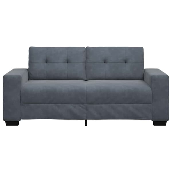 Loveseat soffa mörkgrå 180x77x82 cm sammet