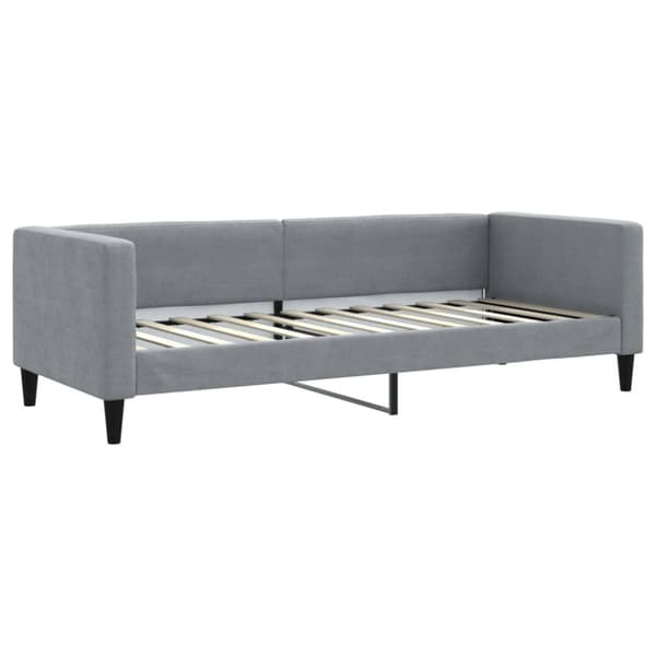 Dagbädd utdragbar ljusgrå 80x200 cm tyg