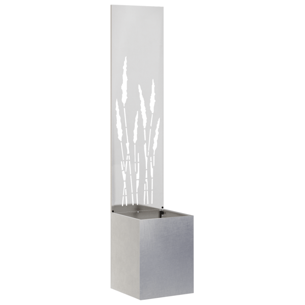 Trädgårds integritetsskärm Silver 32 x 150 cm Rostfritt stål