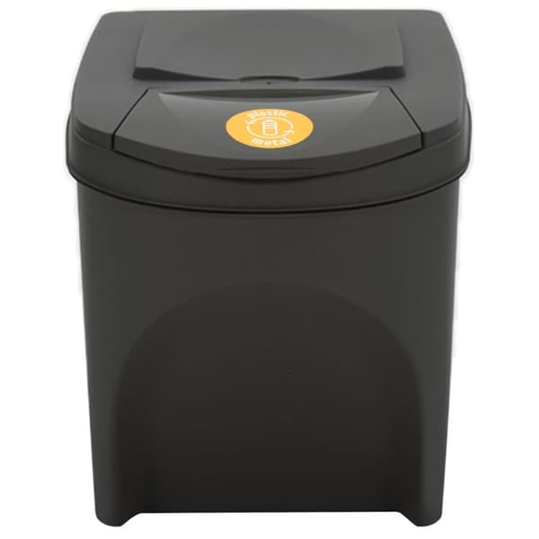Stapelbara soptunnor 4 st grå 100 L polypropen