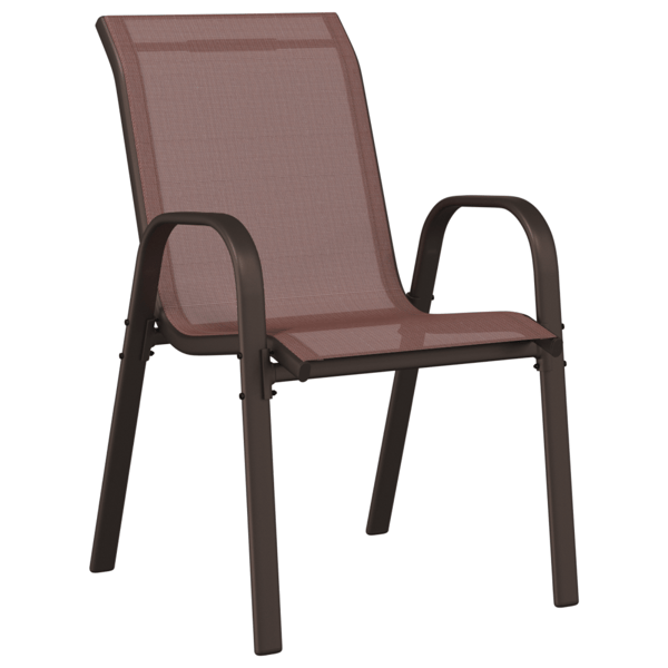 Trädgårds Bistro Set 3 pcs Brun Stål
