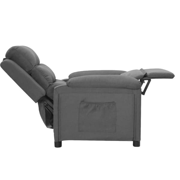 Reclinerfåtölj ljusgrå tyg