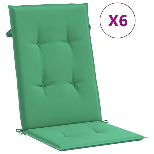 Fällbara fåtöljer med dynor, 6 st, massivt trä, teak