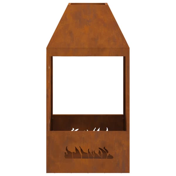 Eldstad Brun 50 x 50 x 100 cm Väderstål