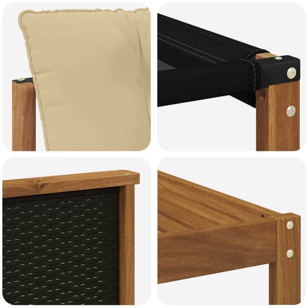 Utomhussoffset med kudde 7 pcs Naturlig och Beige