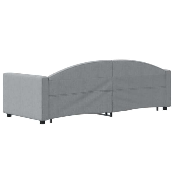 Dagbädd utdragbar ljusgrå 80x200 cm tyg