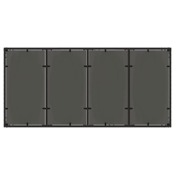 Trädgårdsmöbelset 9 pcs Svart konstrotting