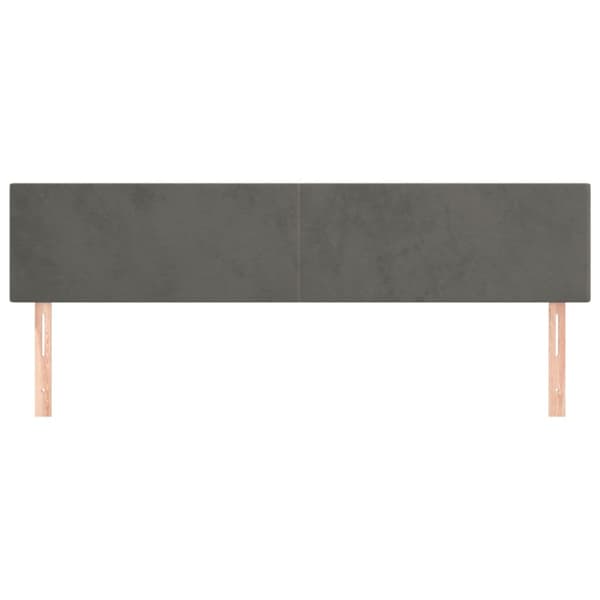 Sänggavlar mörkgrå 200x5x78/88 cm sammet