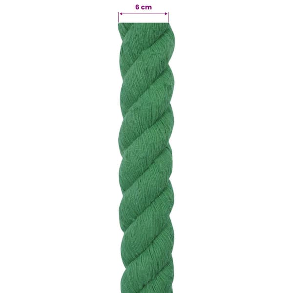 Rep Grön 6 x 6 x 1000 cm Bomull