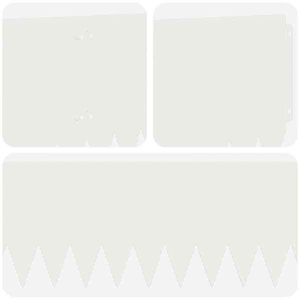 Kant för gräsmatta 20 pcs 103 x 25 cm Stål Vit