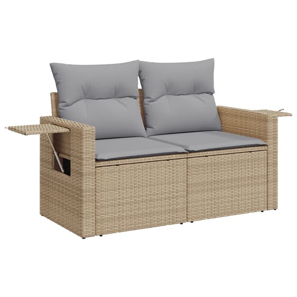 Trädgårdsoffset 14 pcs Beige konstrotting