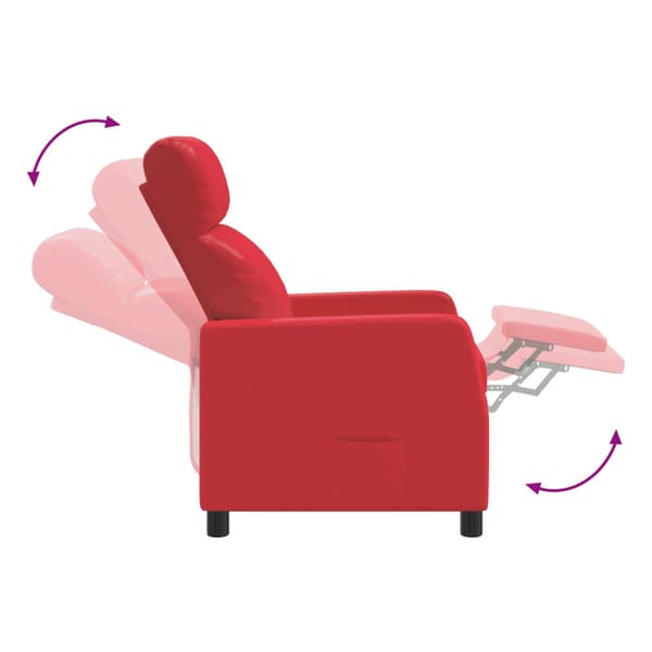 Recliner Röd Konstläder