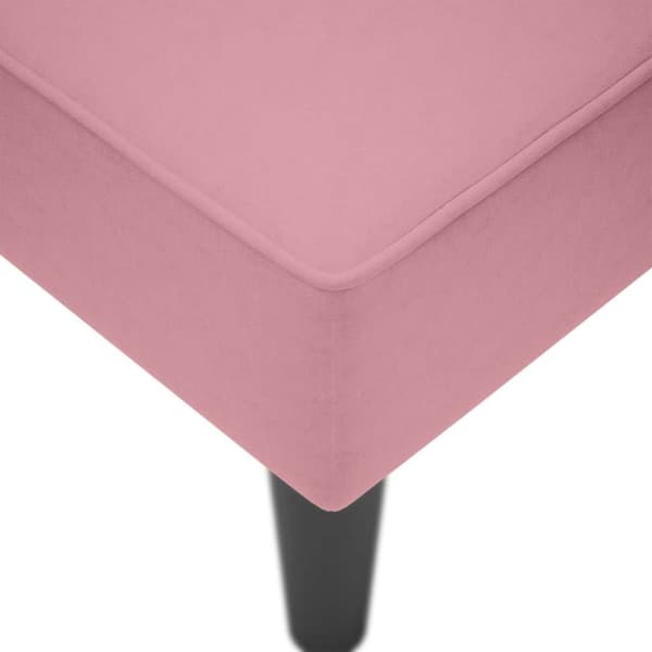 Schäslong med höger armstöd rosa sammet
