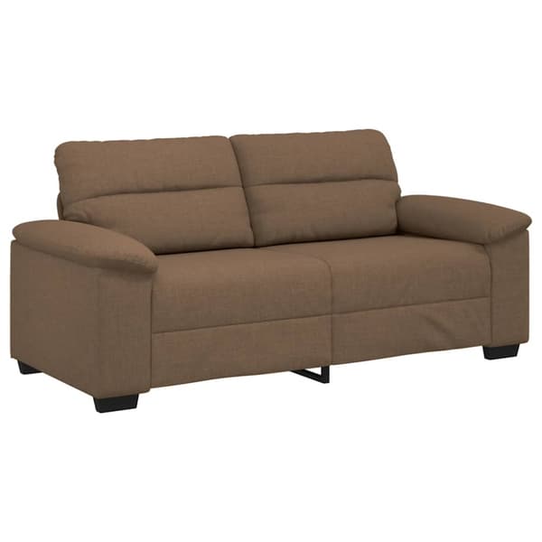 2-sitssoffa brun 180x81x84 cm tyg
