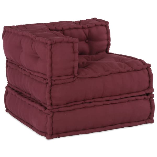 Modulsofa enhet 3 pcs Bordeaux Tyg