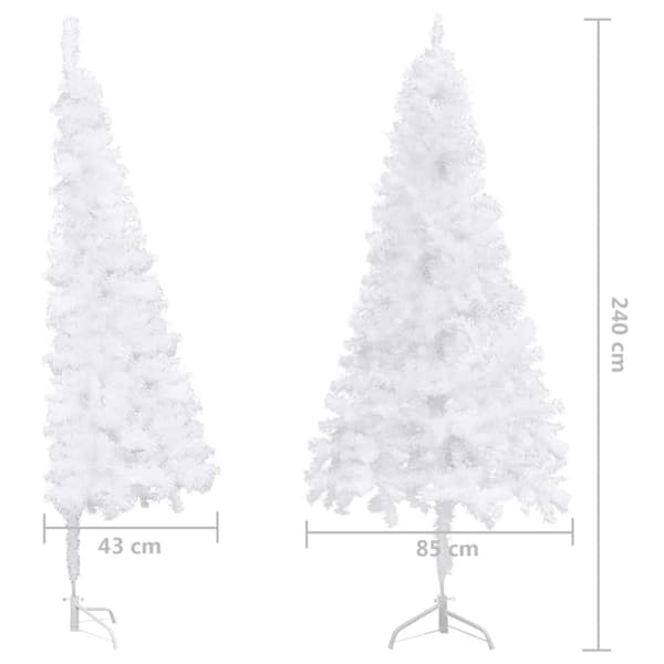 Plastgran för hörn vit 240 cm PVC