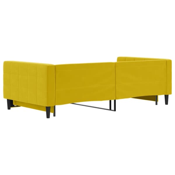 Dagbädd utdragbar gul 100x200 cm sammet