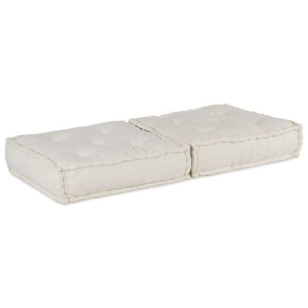 Modulär soffa krämfärgat tyg 70x70x36
