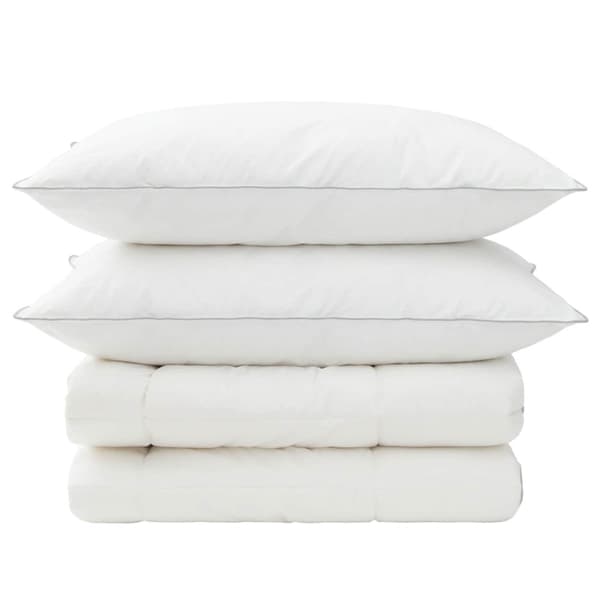 Täcke och kudde set 3 st 220x260 cm Vinter 450 GSM Ull Vit
