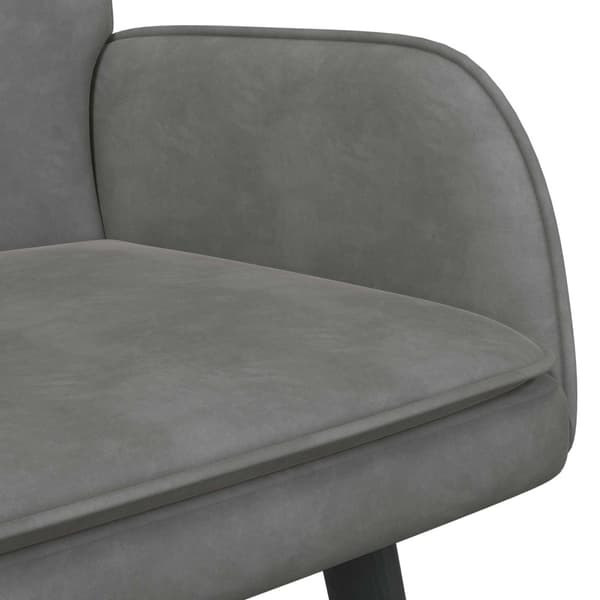 Tvåsitssoffa Mörkgrå 115 x 61 x 87 cm Sammet