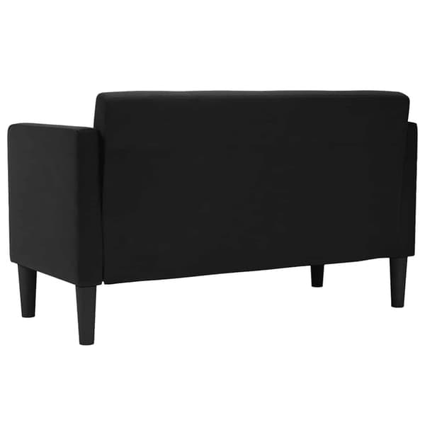 Loveseat soffa svart 111 cm sammet