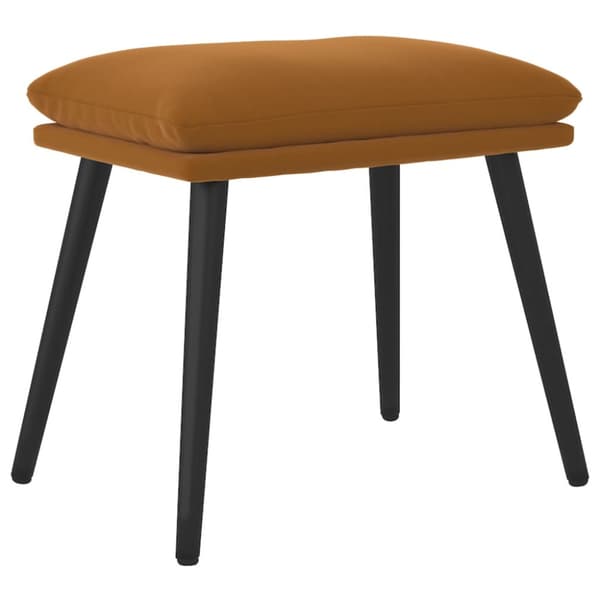 Fotpall brun 45x29,5x35 cm sammet