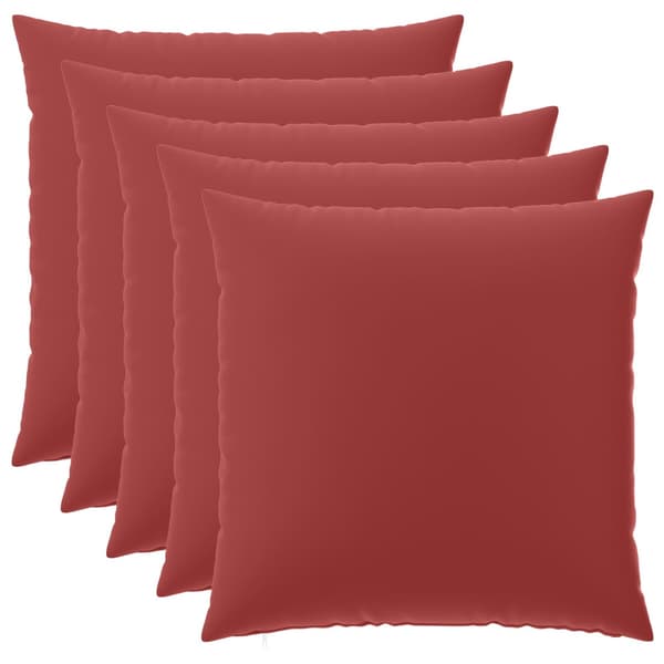 Kuddöverdrag 6 st HEERLEN Vinröd 80 x 80 cm Polyester