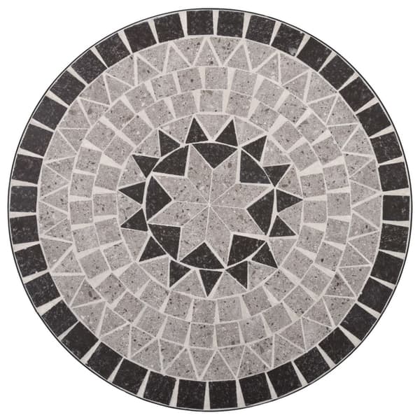 Mosaikbord 3 st keramik grå