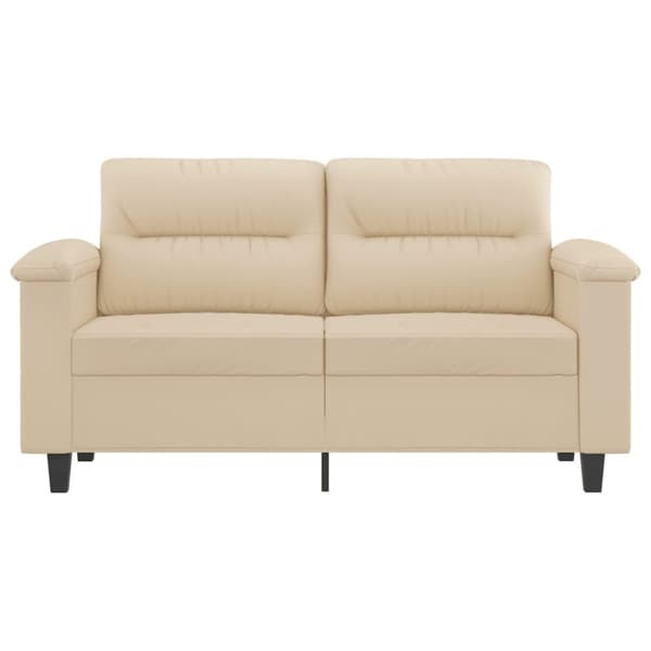 2-sitssoffa gräddvit 120 cm mikrofibertyg