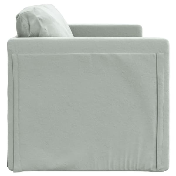 Golvbäddsoffa 2-i-1 Ljusgrå 122x204x55 cm sammet