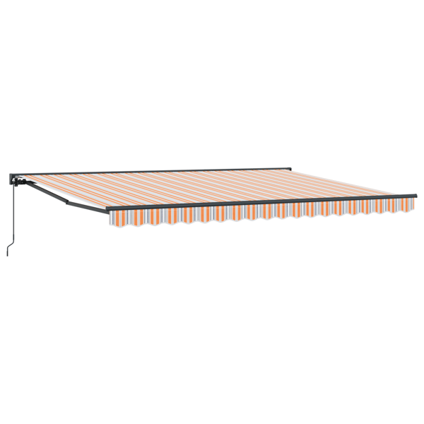 Markisram Blå och Orange 450 × 300 cm