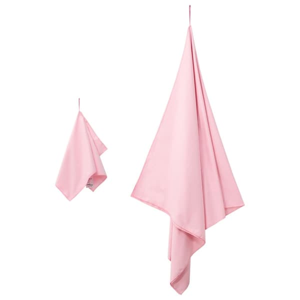 Sporthandduk Set 2 pcs Rosa tyg